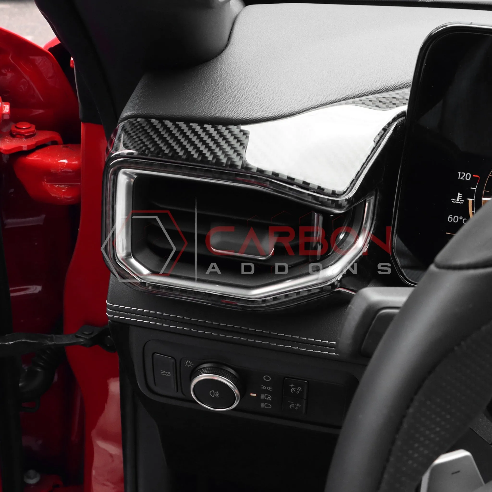 2024  S650 Ford Mustang Real Carbon Fiber Driver Side Dashboard Trim Overlays