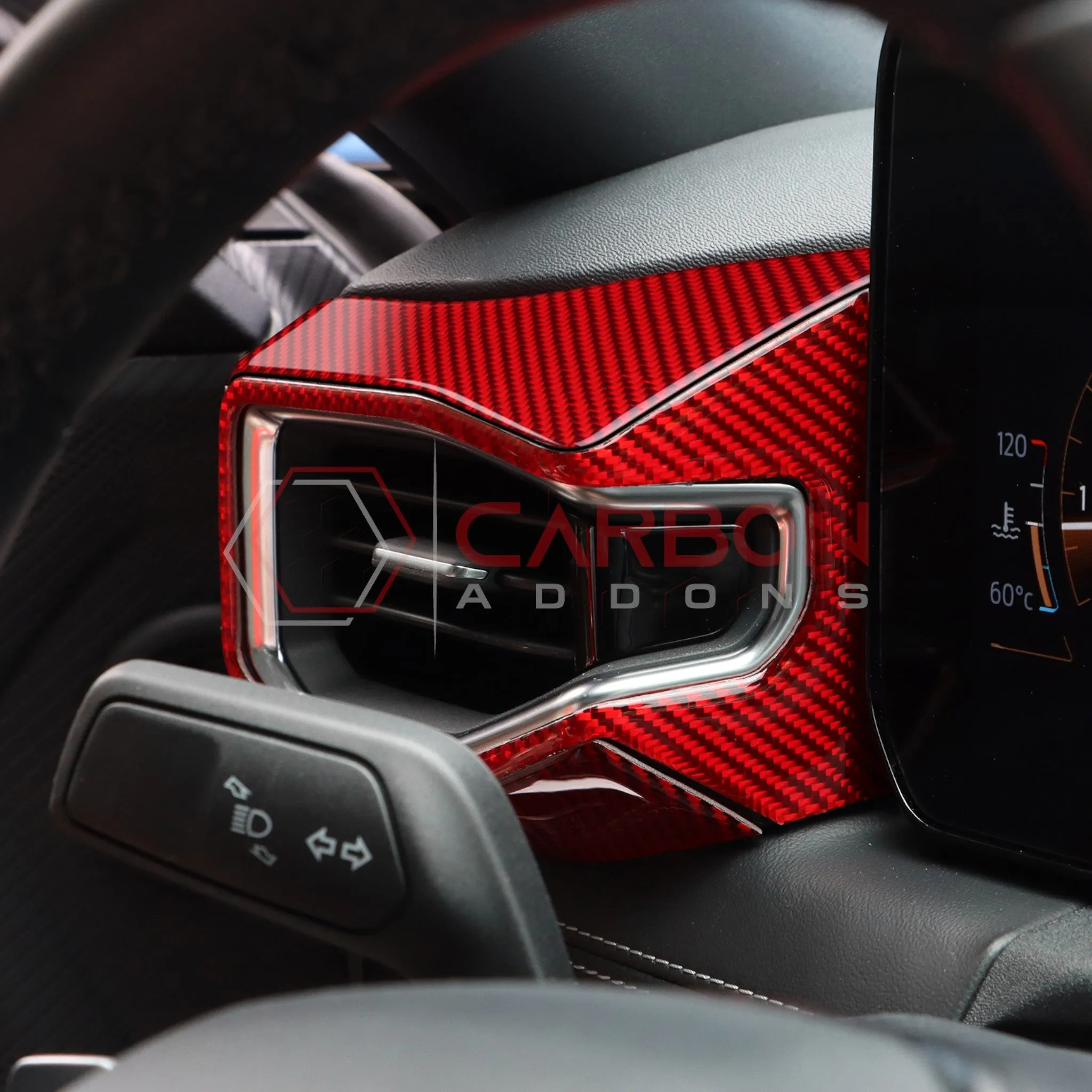 2024  S650 Ford Mustang Real Carbon Fiber Driver Side Dashboard Trim Overlays