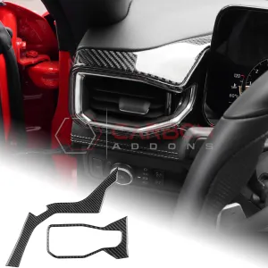 2024  S650 Ford Mustang Real Carbon Fiber Driver Side Dashboard Trim Overlays
