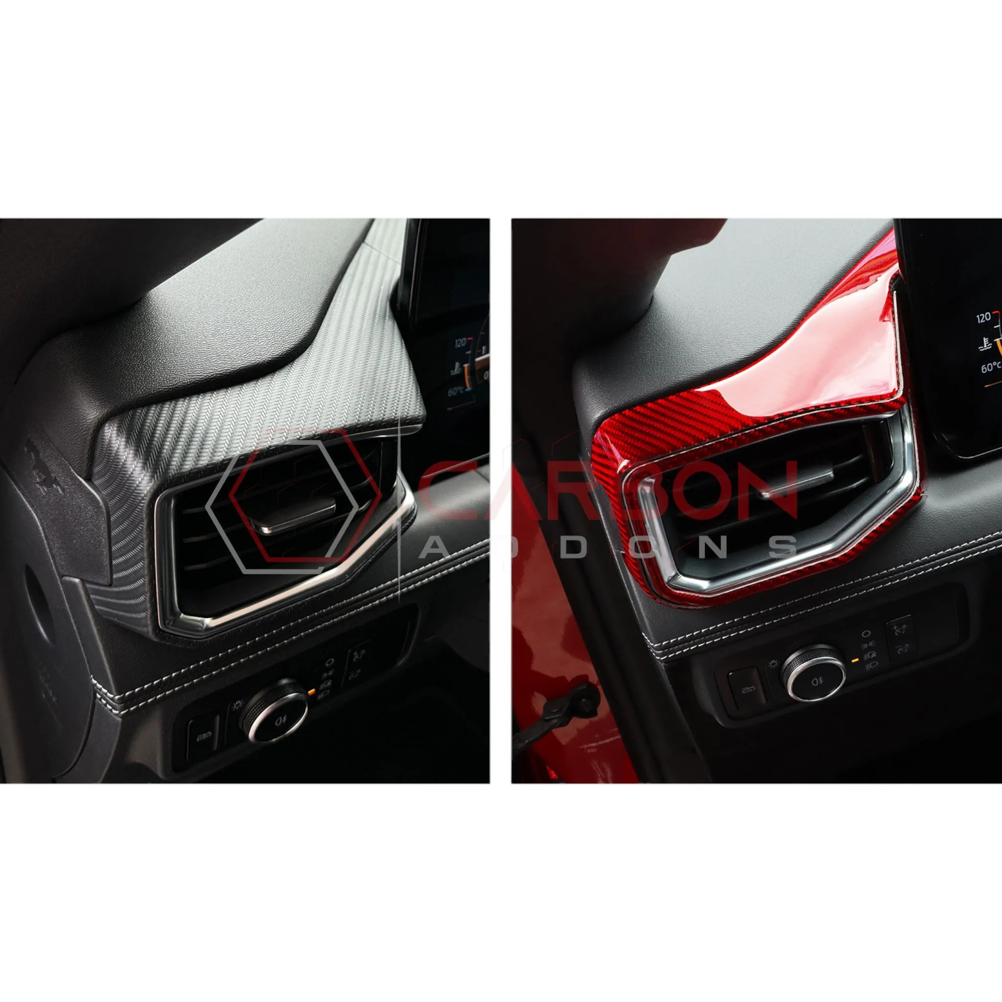 2024  S650 Ford Mustang Real Carbon Fiber Driver Side Dashboard Trim Overlays