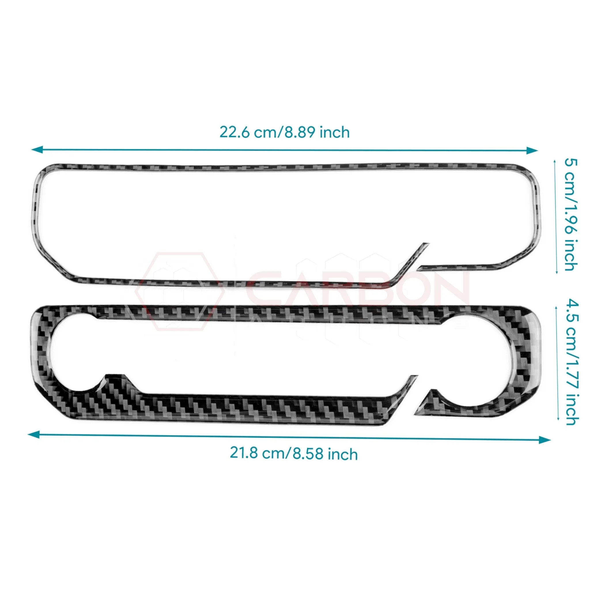 2024  S650 Ford Mustang Real Carbon Fiber Start and Control Button Trim Overlay