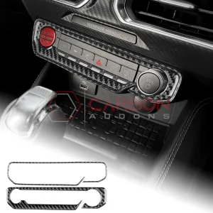 2024  S650 Ford Mustang Real Carbon Fiber Start and Control Button Trim Overlay