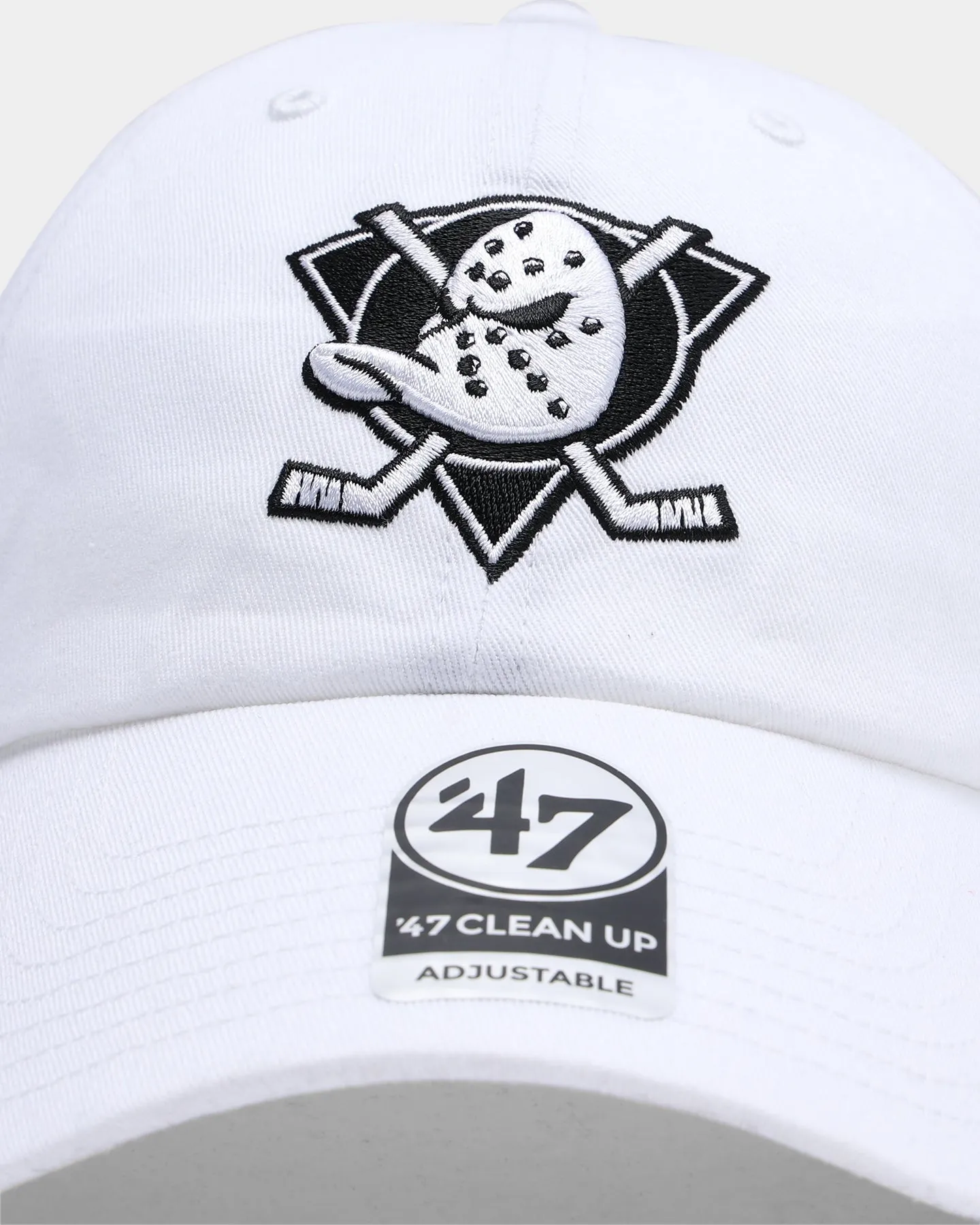 47 Brand Anaheim Ducks Clean Up Strapback White/Black
