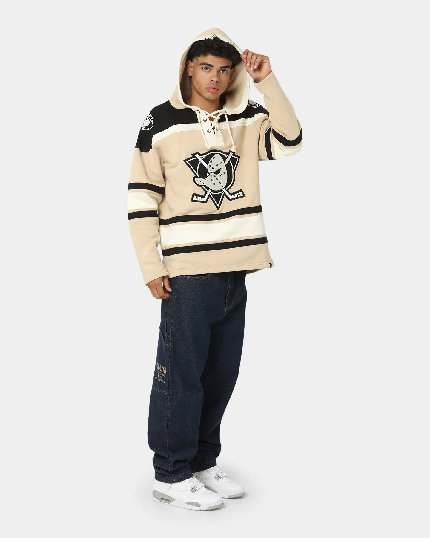 47 Brand Anaheim Ducks Superior Lacer Hoodie Khaki