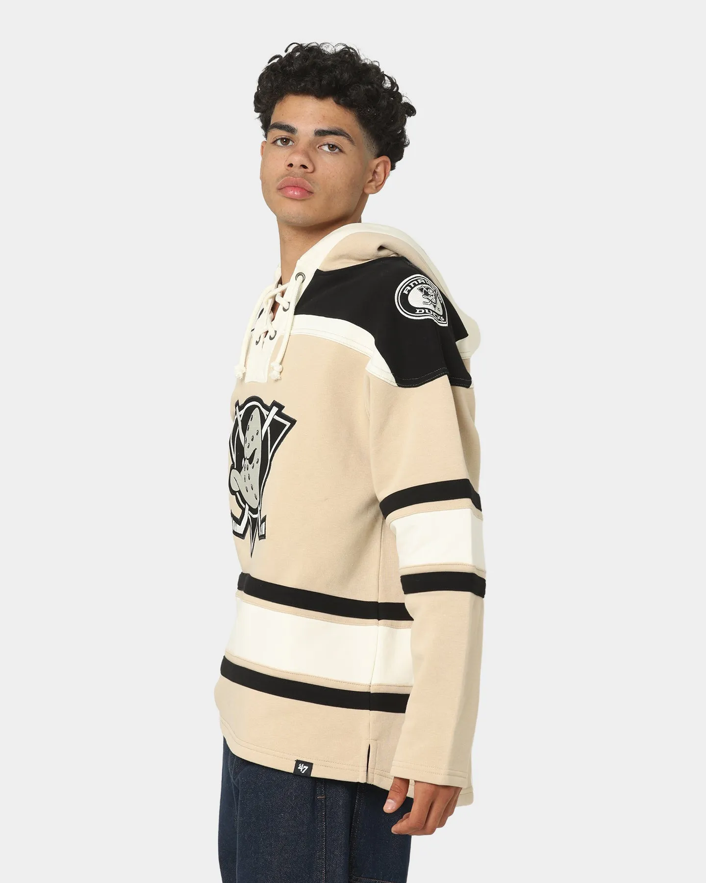 47 Brand Anaheim Ducks Superior Lacer Hoodie Khaki