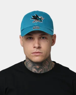 47 Brand San Jose Sharks Clean Up Strapback Dark Teal