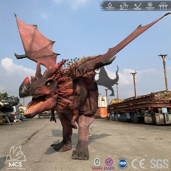 Adult Medieval Fire-breathing Red Dragon Costume