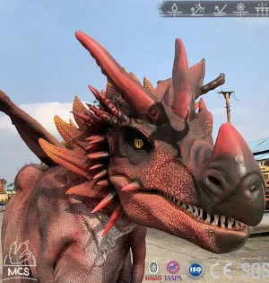 Adult Medieval Fire-breathing Red Dragon Costume
