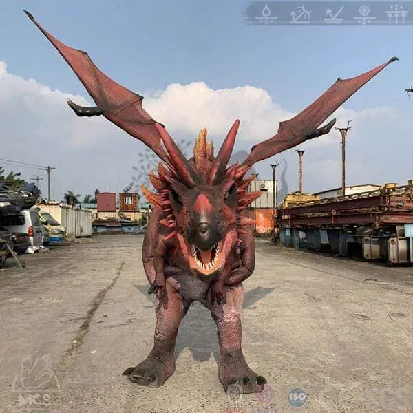 Adult Medieval Fire-breathing Red Dragon Costume