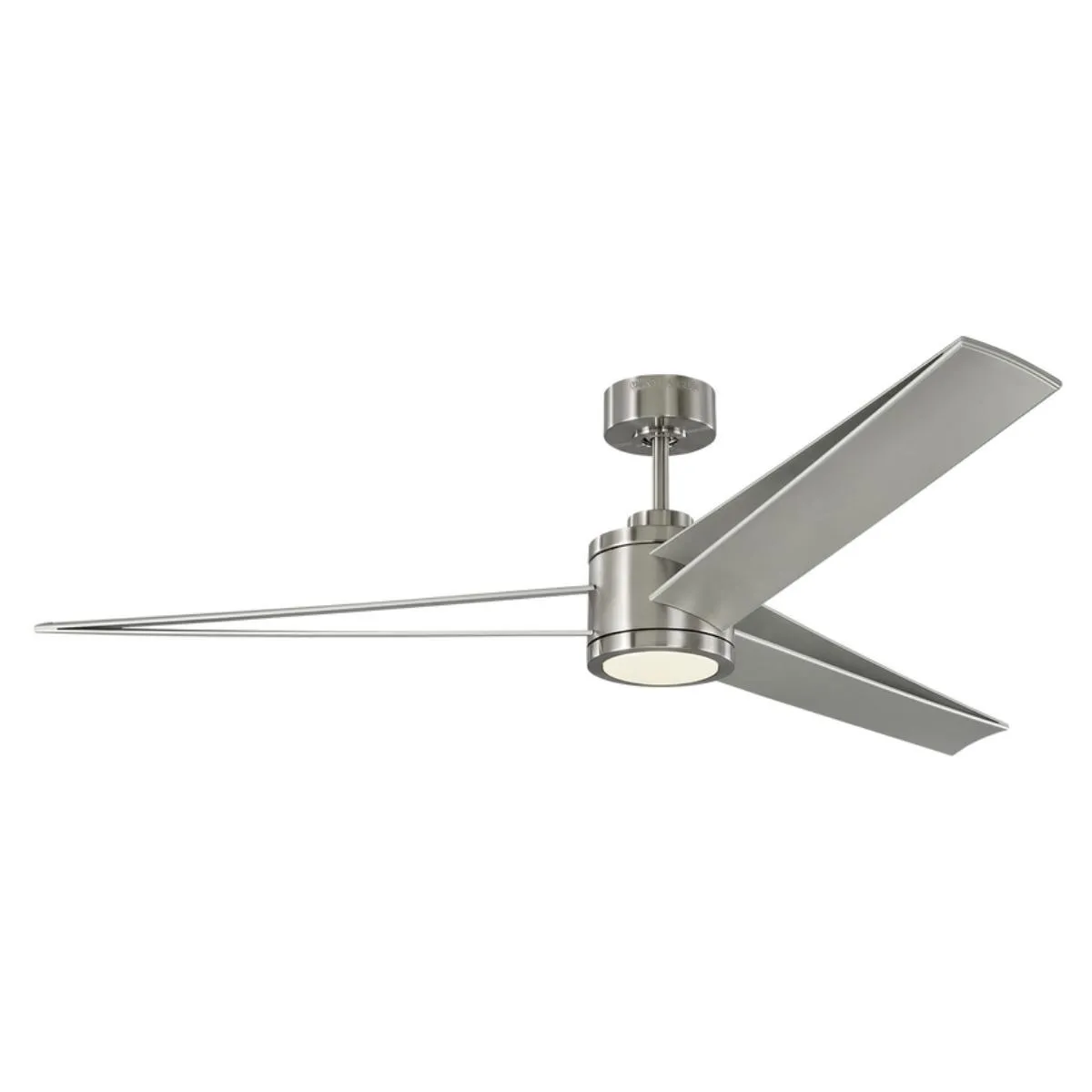 Armstrong 60 Inch Brushed Steel LED Damp Rated Ceiling Fan with Remote
