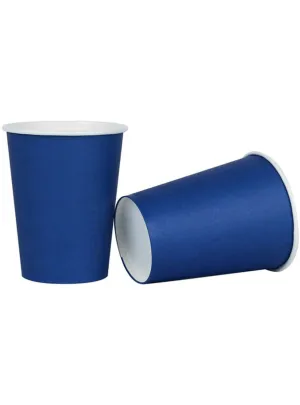 Azure Blue 20 Pack 266ml Paper Party Cups