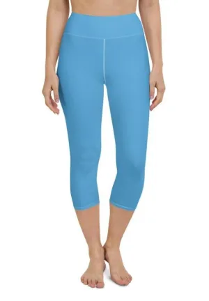 Azure Blue Yoga Capris