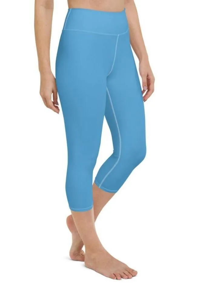 Azure Blue Yoga Capris