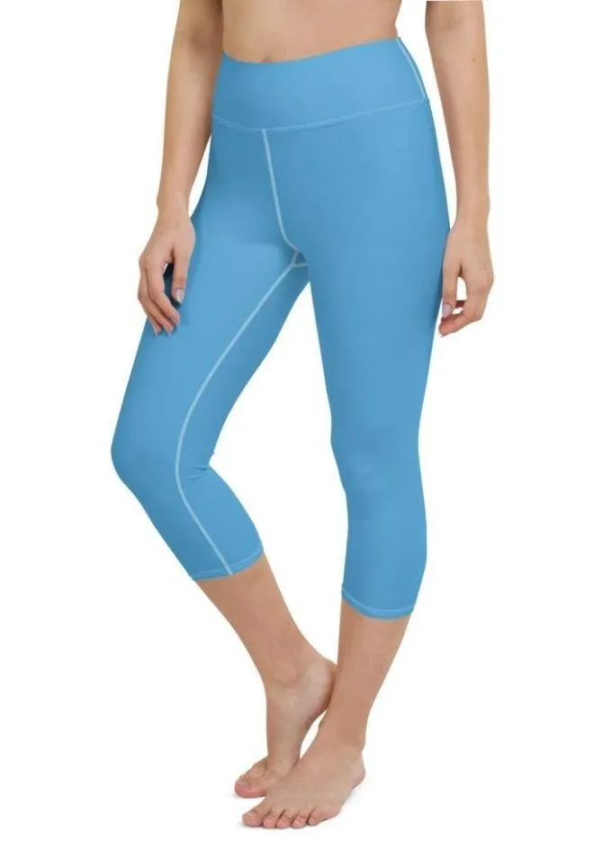 Azure Blue Yoga Capris