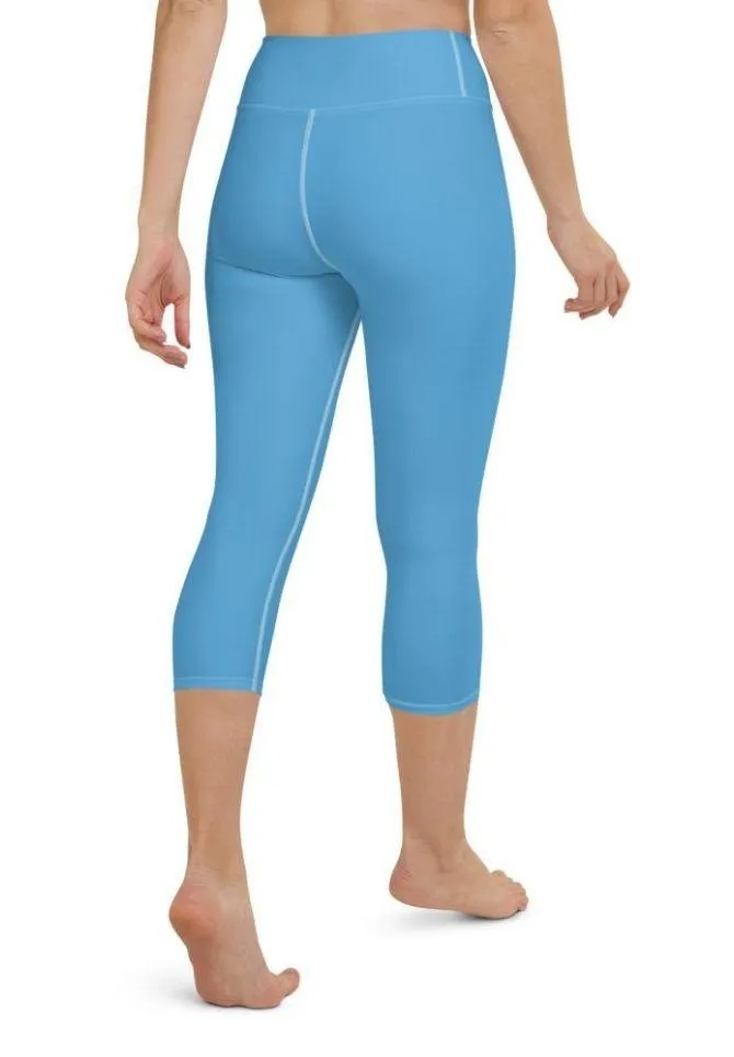 Azure Blue Yoga Capris