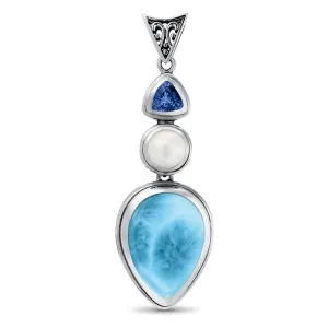 Azure Pear Necklace - Nazur0P-00