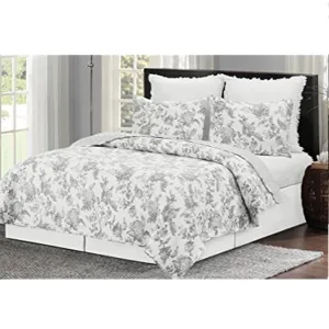 C&F Home Full Queen Quilt and 2 Shams, Miriam Slate 90 x 92