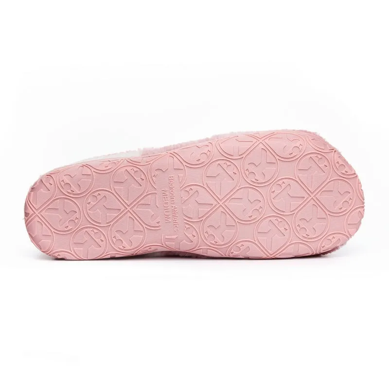 Celeste - Shorter Length Check Sherpa Slipper Boot - Pink Check