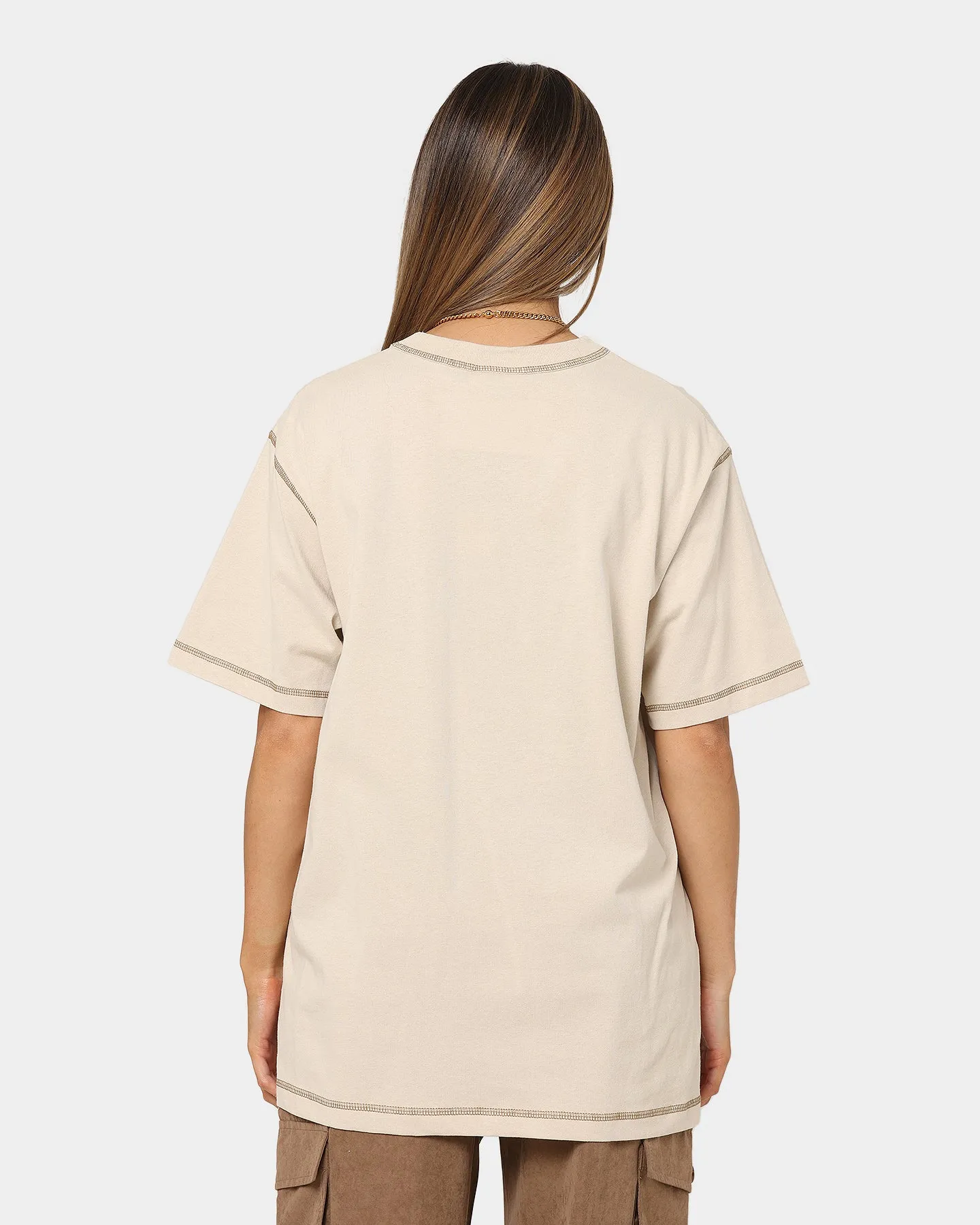 Champion Women's Hi-Tech Contrast Stitch T-Shirt Pebblestone