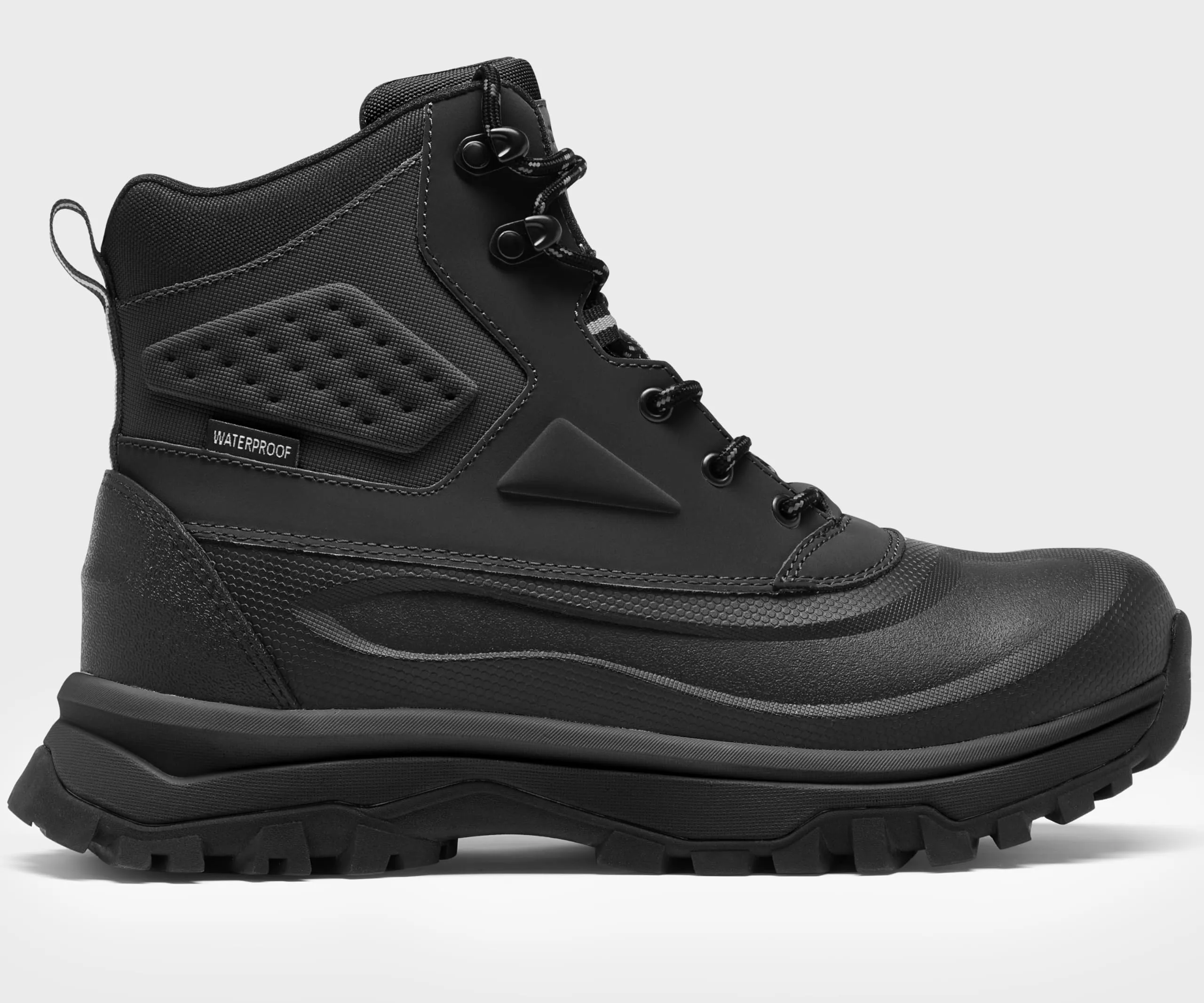 Coostar Snow Boots for Men Insulated Waterproof Construction Winter Hiking Boots Black Size 11.5