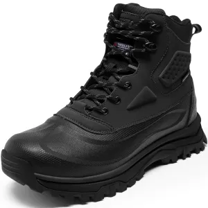 Coostar Snow Boots for Men Insulated Waterproof Construction Winter Hiking Boots Black Size 11.5