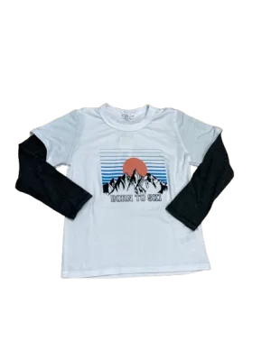 Cozii L/S 2fer Charcoal Born to Ski