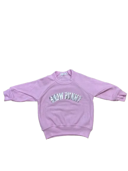 Cozii L/S Contrast Crew Ski Bunny in Pink