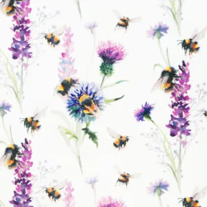 Cuddle® Prints - Bee Garden Amethyst Digitally Printed Minky Yardage