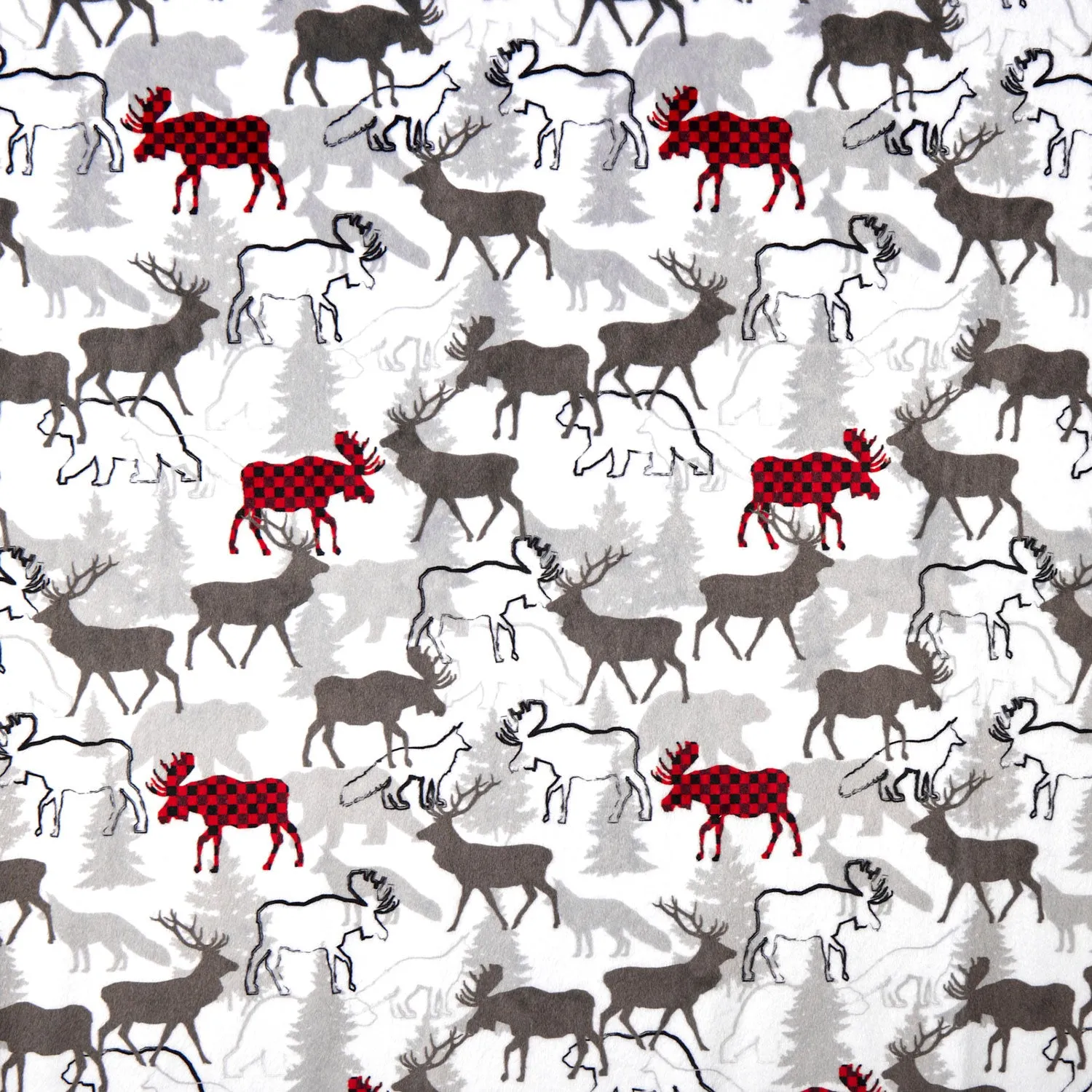 Cuddle® Prints - Forest Park Scarlet Digitally Printed Yardage