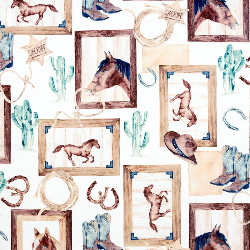 Cuddle® Prints - Old West Natural Digitally Printed Minky Yardage
