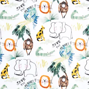Cuddle® Prints - Save the Planet Snow Digitally Printed Minky Yardage