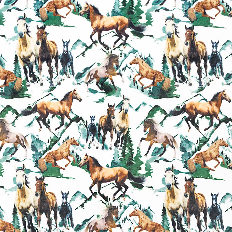 Cuddle® Prints - Wild Horse Basil Digitally Printed Minky Yardage