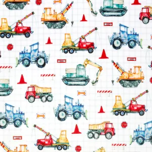 Cuddle® Prints - Work Site Multi Digitally Printed Minky Yardage