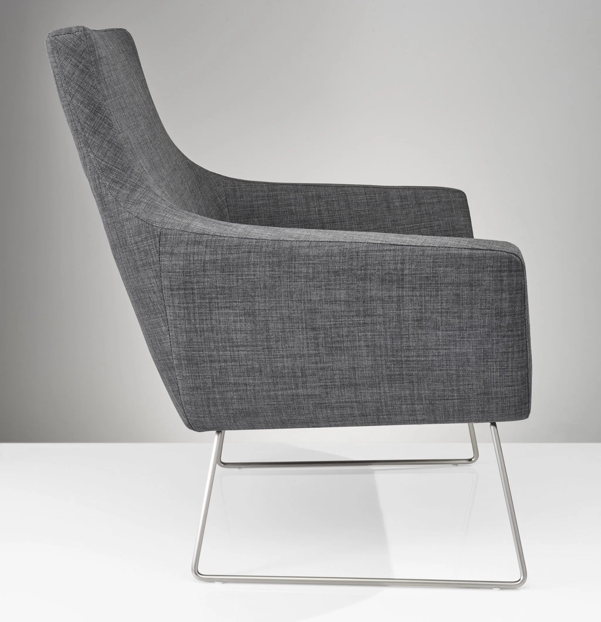 Dark Grey Upholstered Armchair By Homeroots