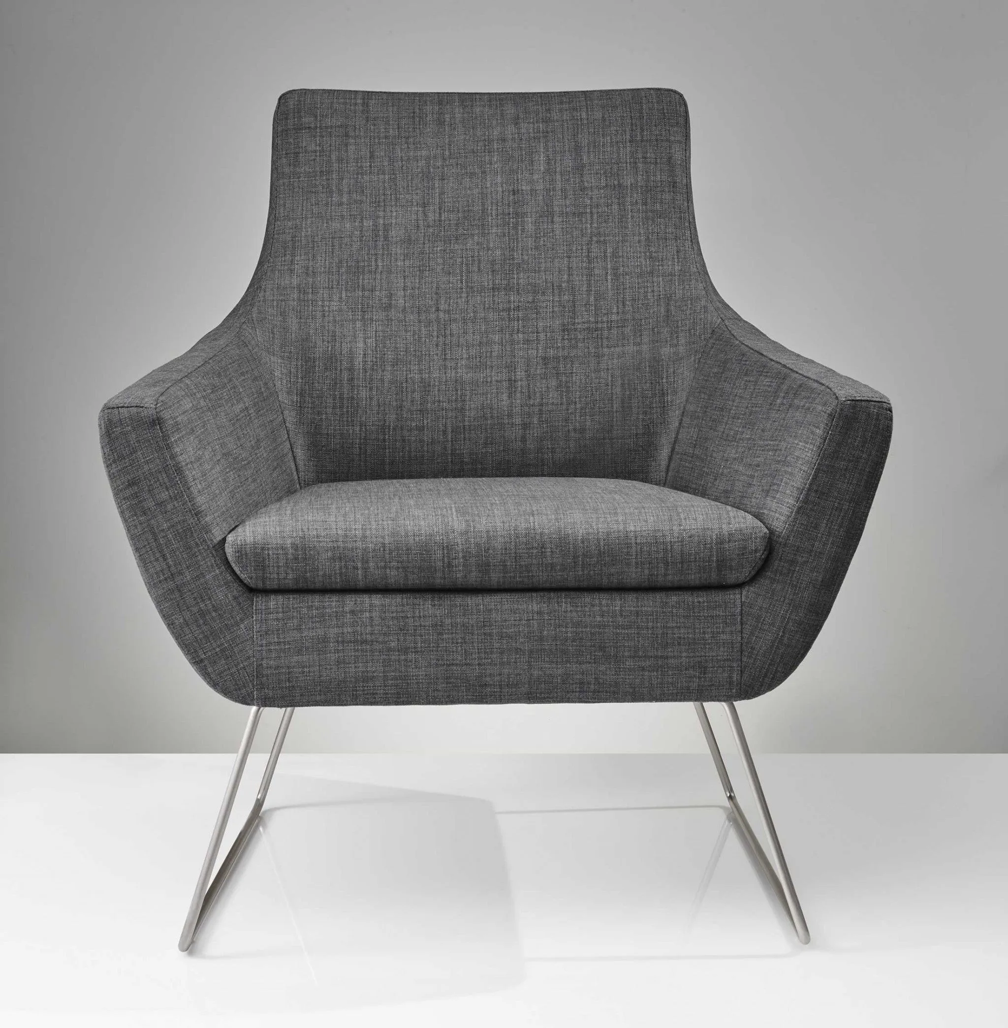 Dark Grey Upholstered Armchair By Homeroots