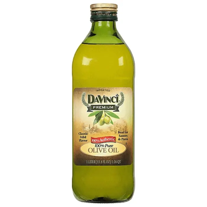 Davinci - Pure Olive Oil 100%, 33.8 Oz (Pack Of 12)