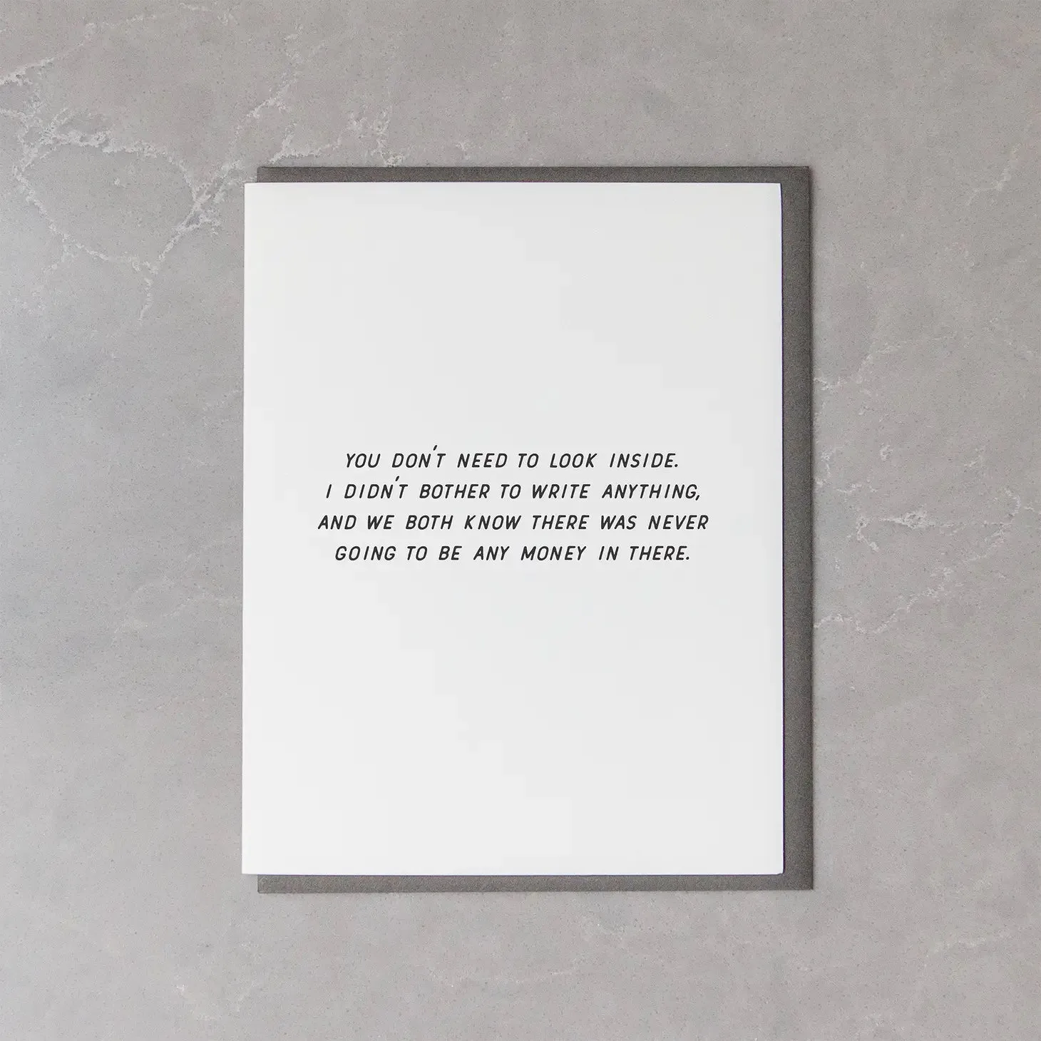 Don't Need to Look Inside Card