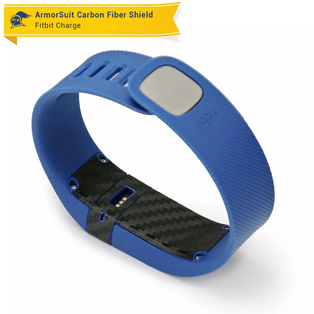 Fitbit Charge Screen Protector   Black Carbon Fiber Skin