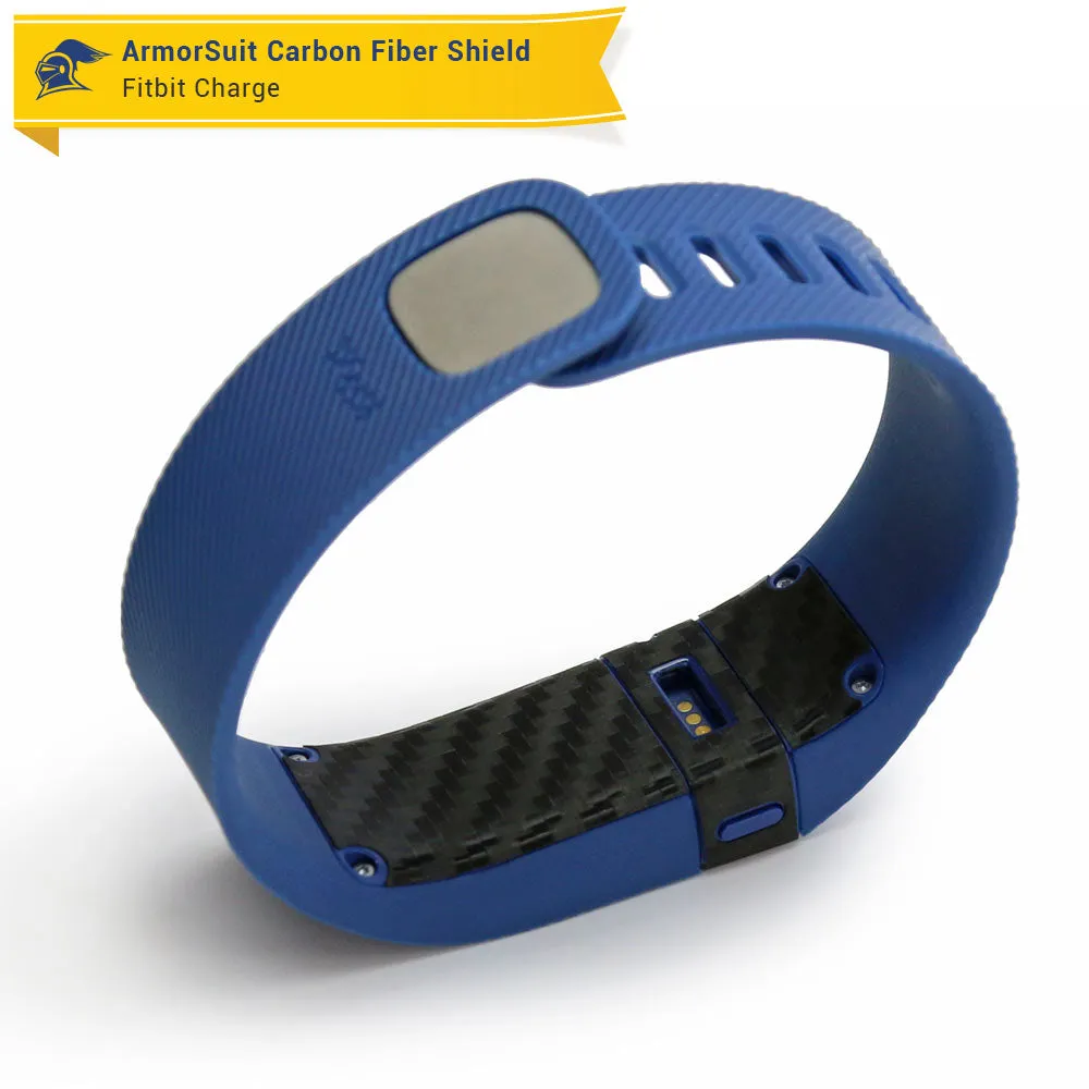 Fitbit Charge Screen Protector   Black Carbon Fiber Skin