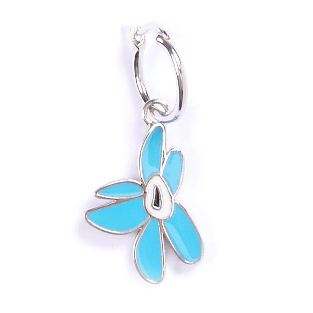 Floating Warped Gestures Earring 'Azure Blue'