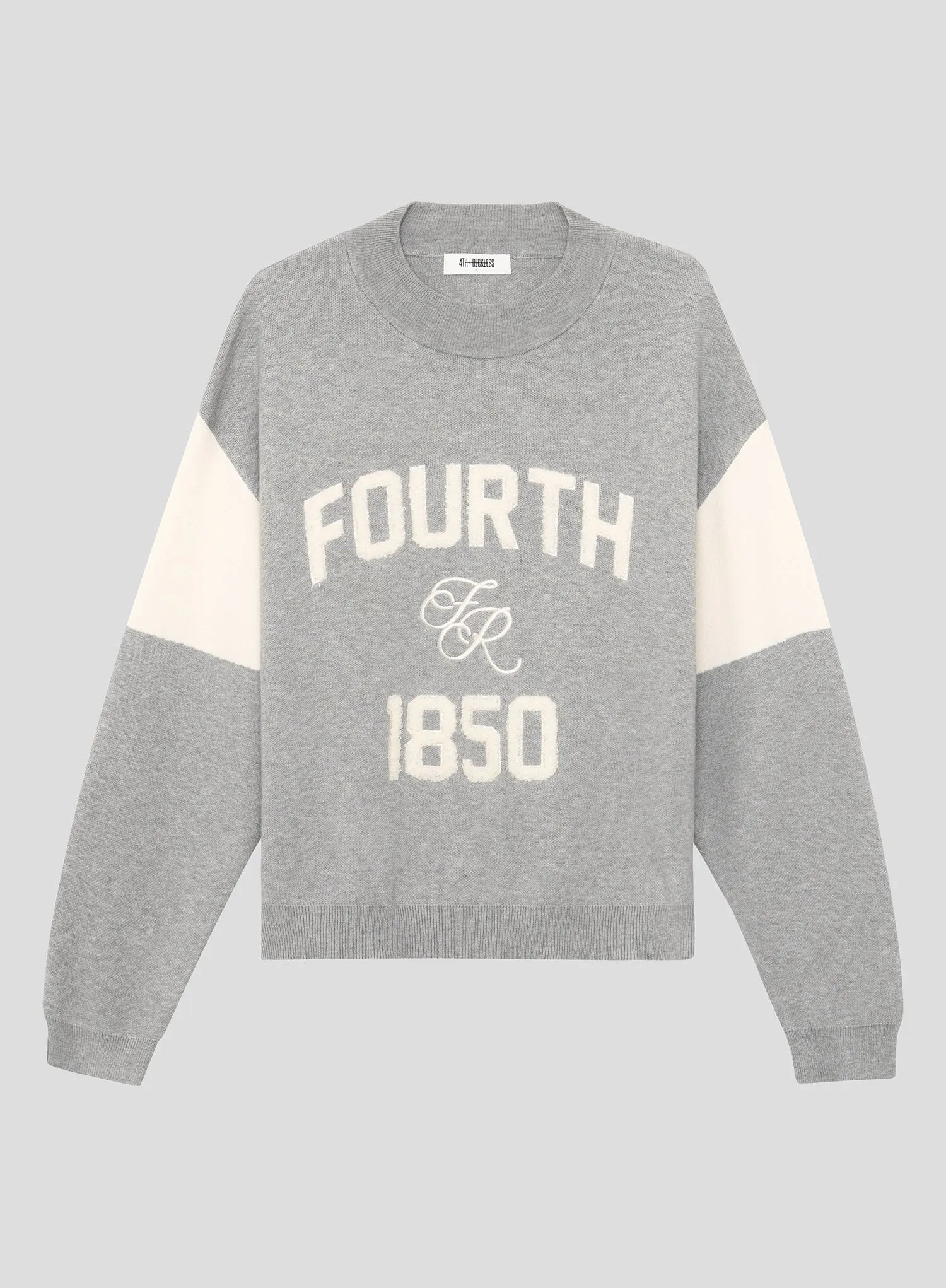 Grey Branded Knitted Jumper- Davis