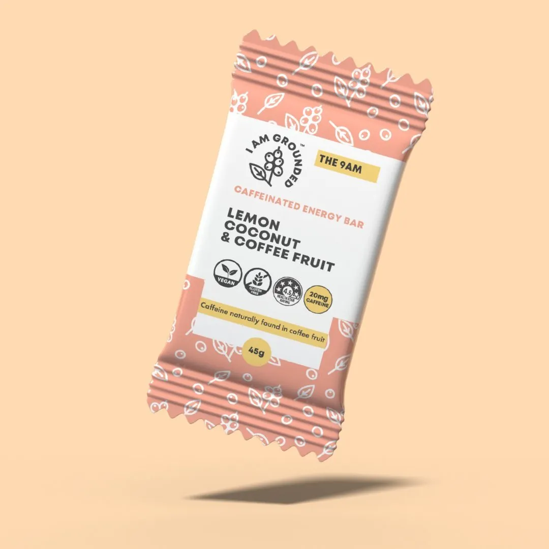 I Am Grounded THE 9AM - Lemon, Coconut & Coffee Fruit Box (V) (GF) - 6 Boxes x 10 Pack