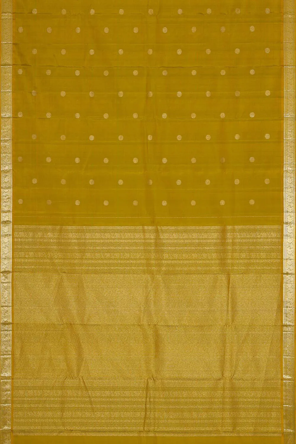 Kanchipattu Olive Green Brocade Saree
