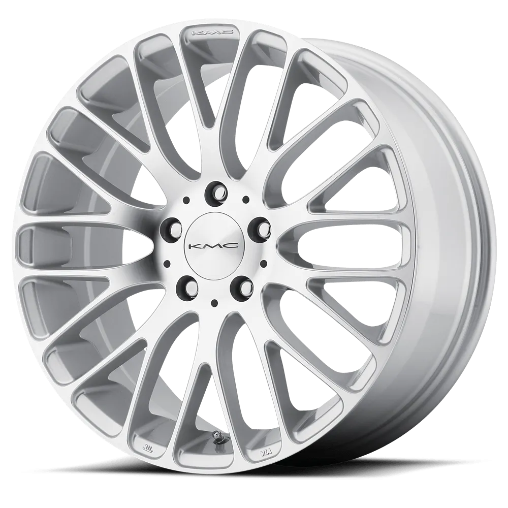 KMC KM693 Maze 20X8.5 5X120 40mm Silver W Machined Face