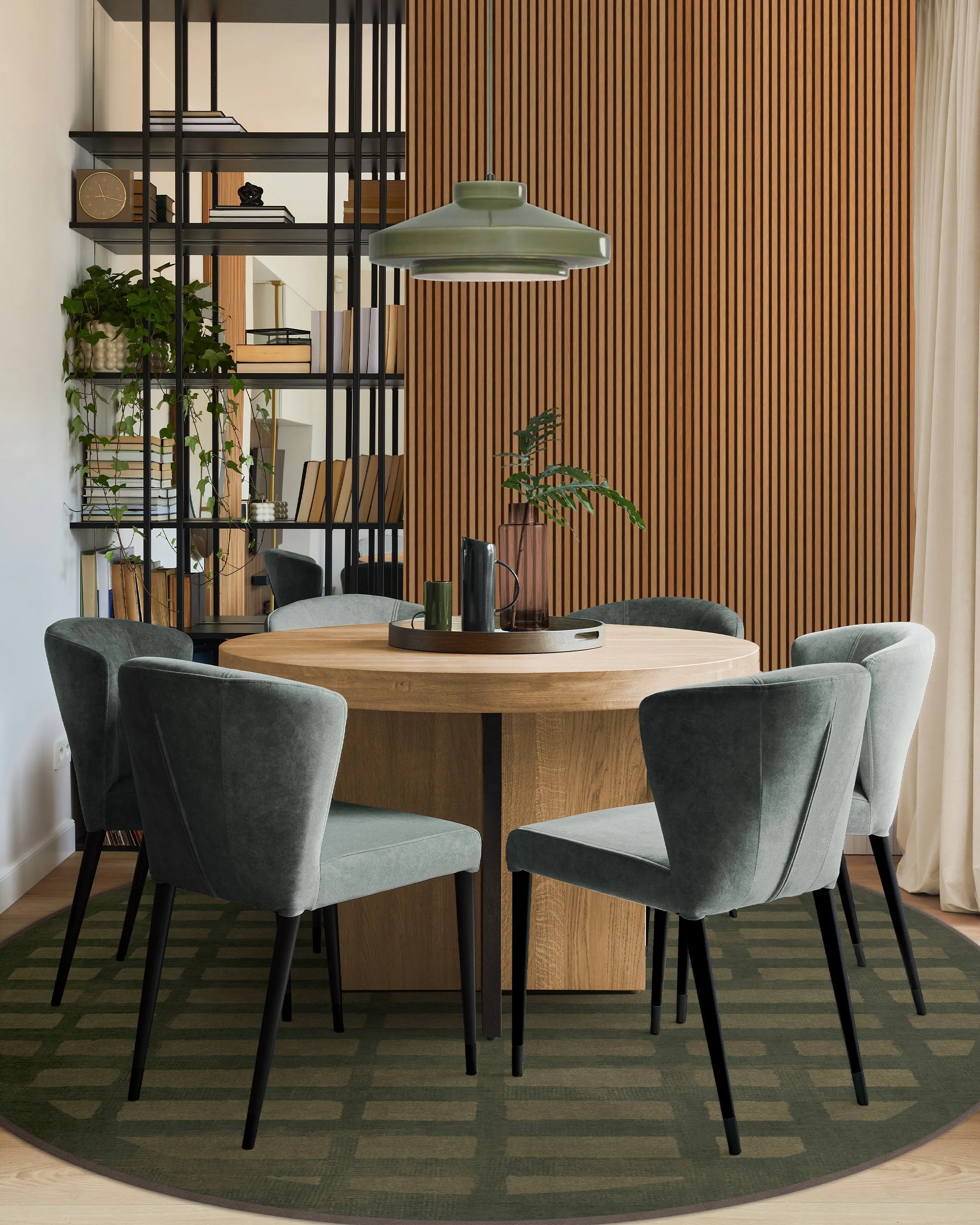 Laine Olive Green Tufted Rug