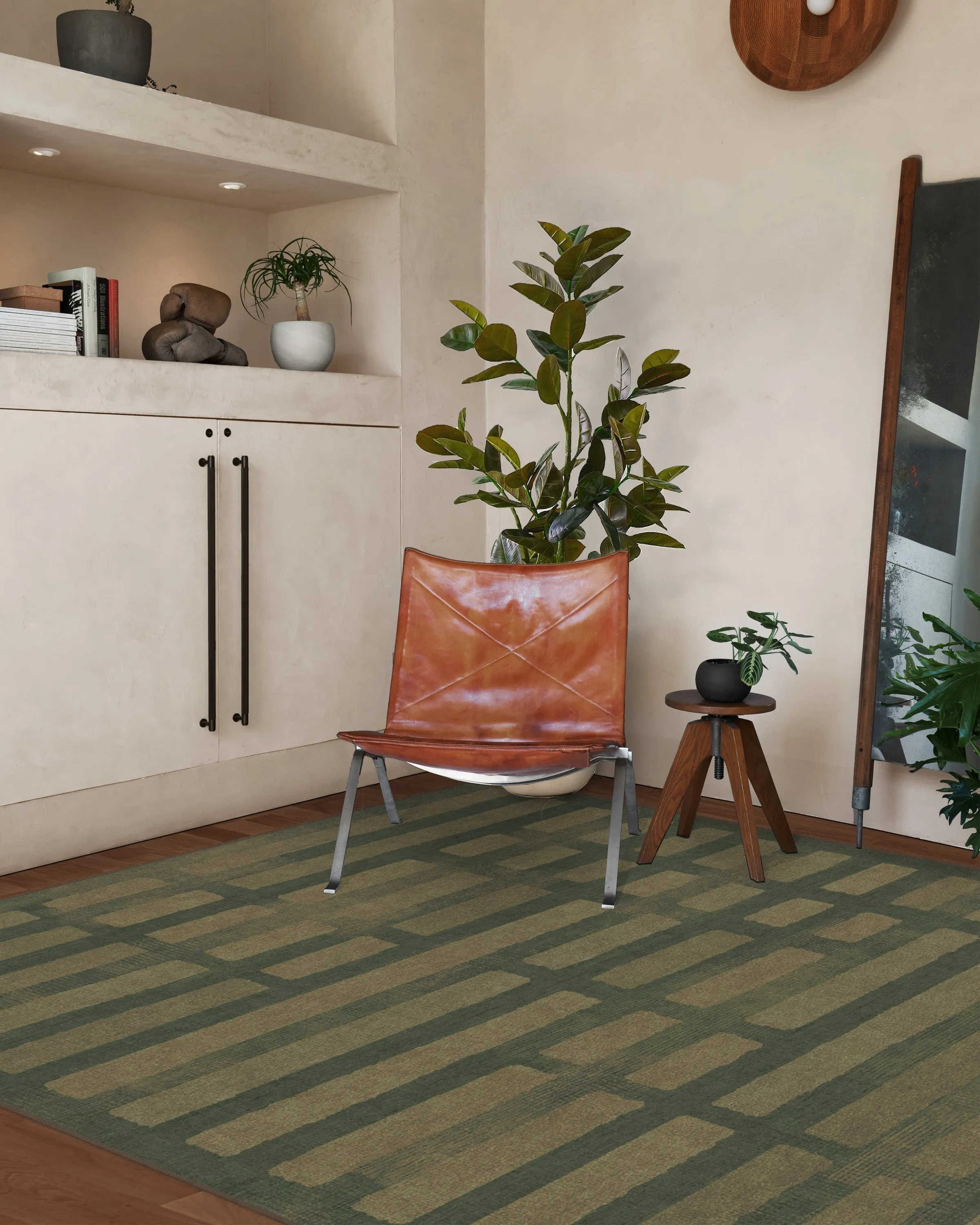 Laine Olive Green Tufted Rug