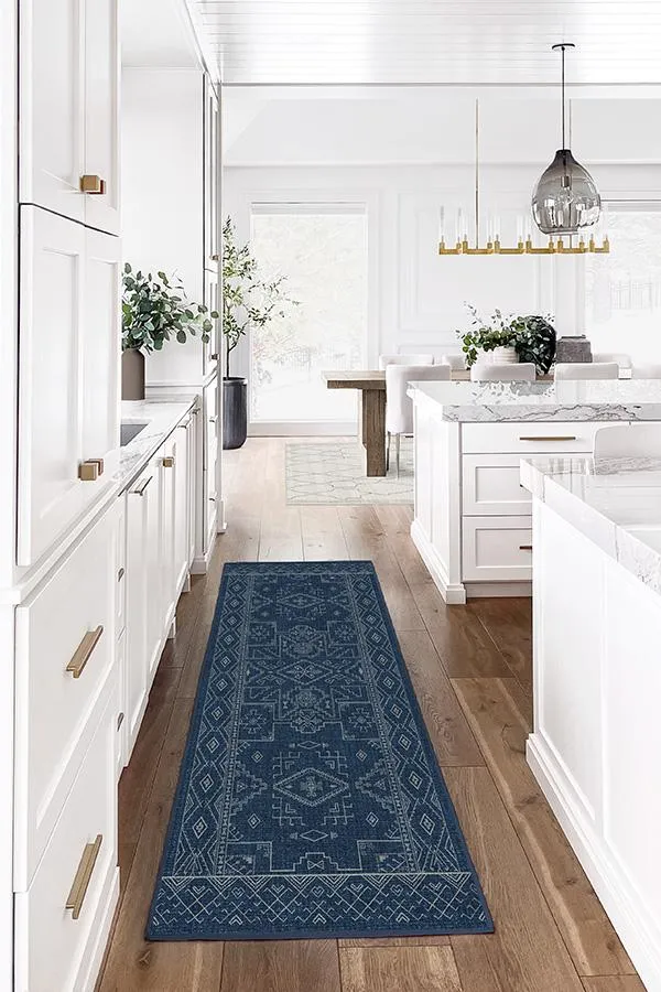 Leelu Navy Blue Tufted Rug