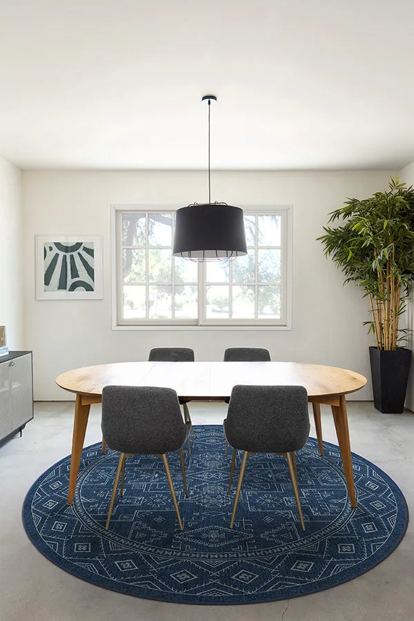Leelu Navy Blue Tufted Rug