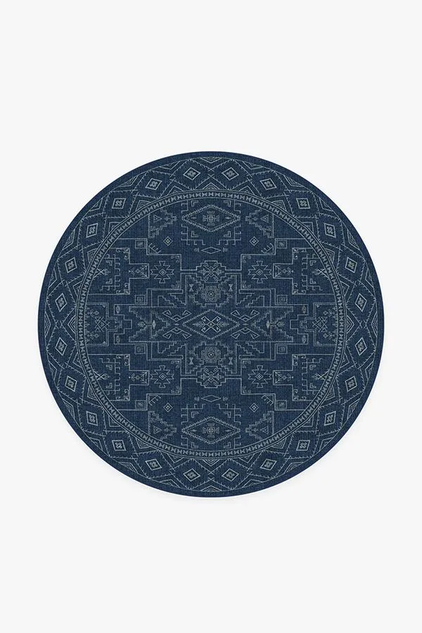 Leelu Navy Blue Tufted Rug