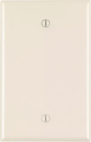 Leviton Almond 1 gang Nylon Blank Wall Plate 1 pk